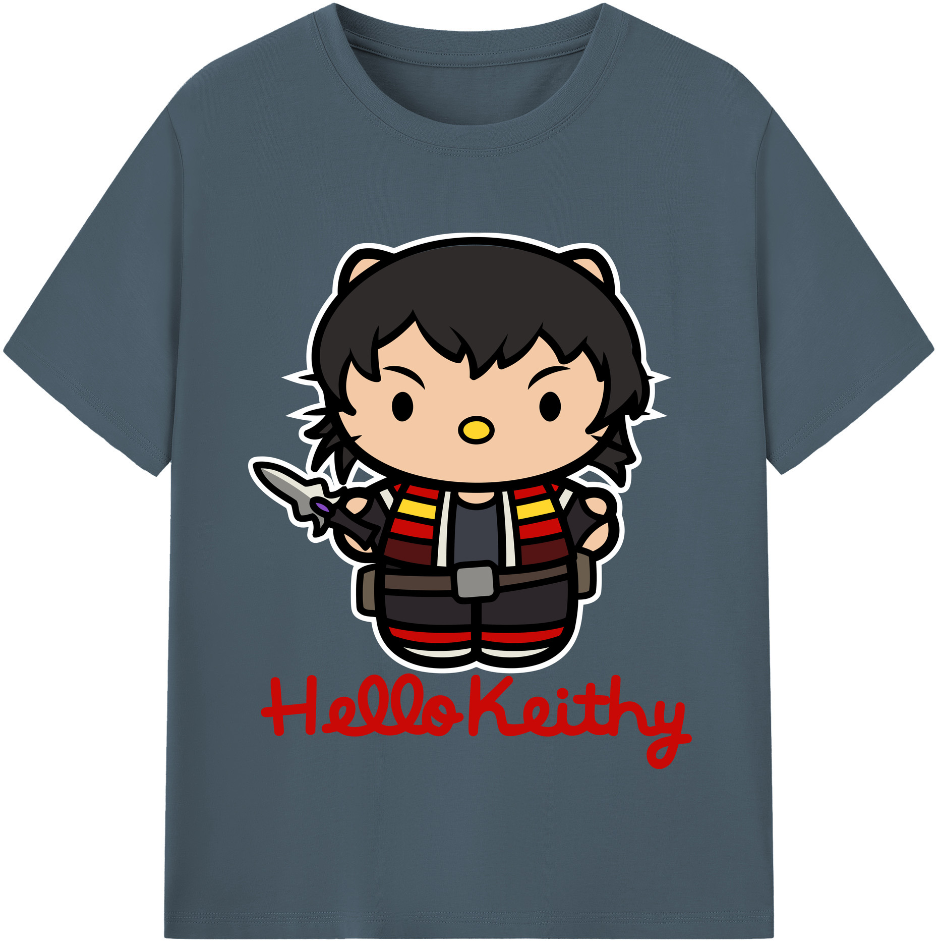 （画像用） Hello Kitty ハローキティ 綿100％半袖Tシャツ（フロントプリント）